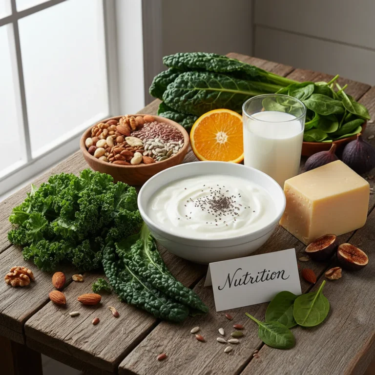 Aliments riches en calcium pour la nutrition pendant la menopause