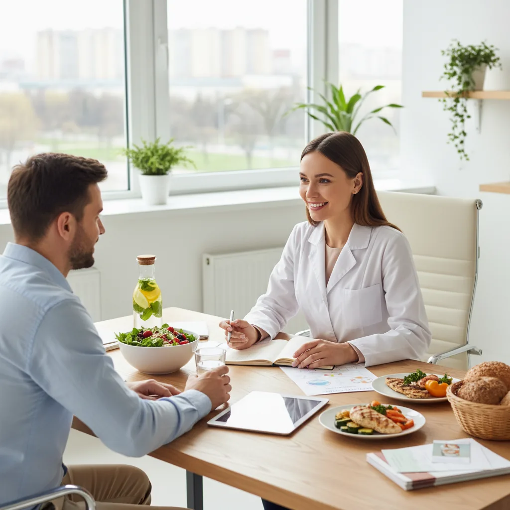 Consultation avec une dieteticienne nutritionniste